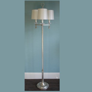 Bespoke Mid-century style three arm floor lamp.